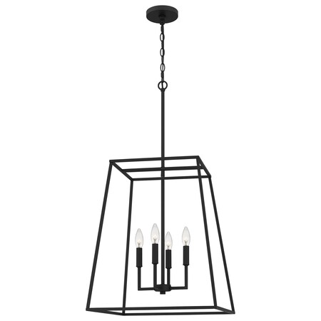 Quoizel Prescott Pendant 4 Lights Matte Black PRC2818MBK